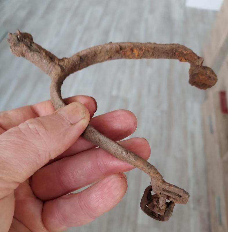 ornate 1700s spur, as dug