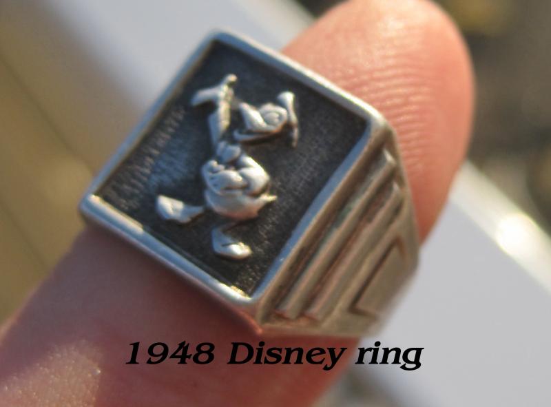 Pure Americana! 1949 Disney ring that pre-dates the opening of Disney Land by several years