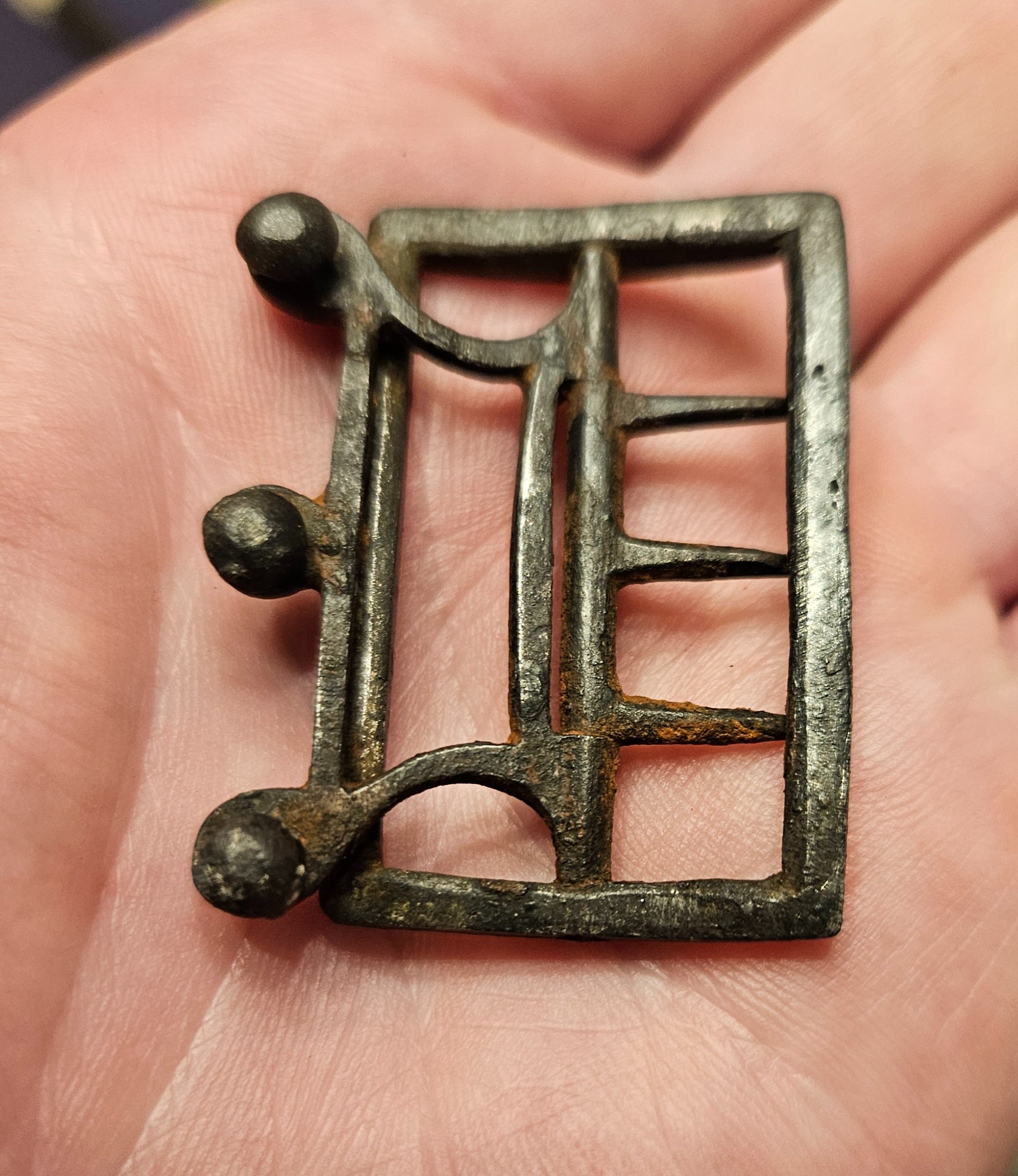 Rare Stock Buckle - steel - late 1700s