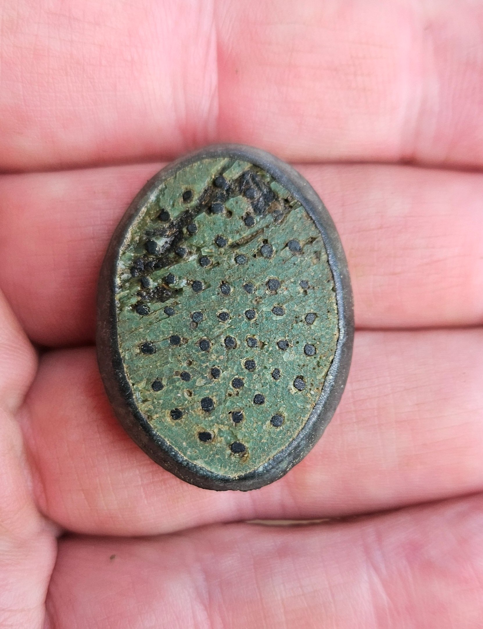 Roman bronze and enamel leather mount, 3rd century A.D.