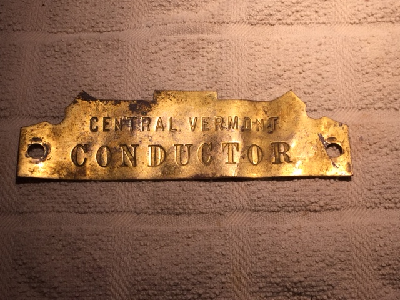 Vermont Central railroad conductor's hat badge (c. early 1900s)